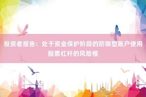 投资者报告:处于资金保护阶段的防御型账户使用股票杠杆的风险模